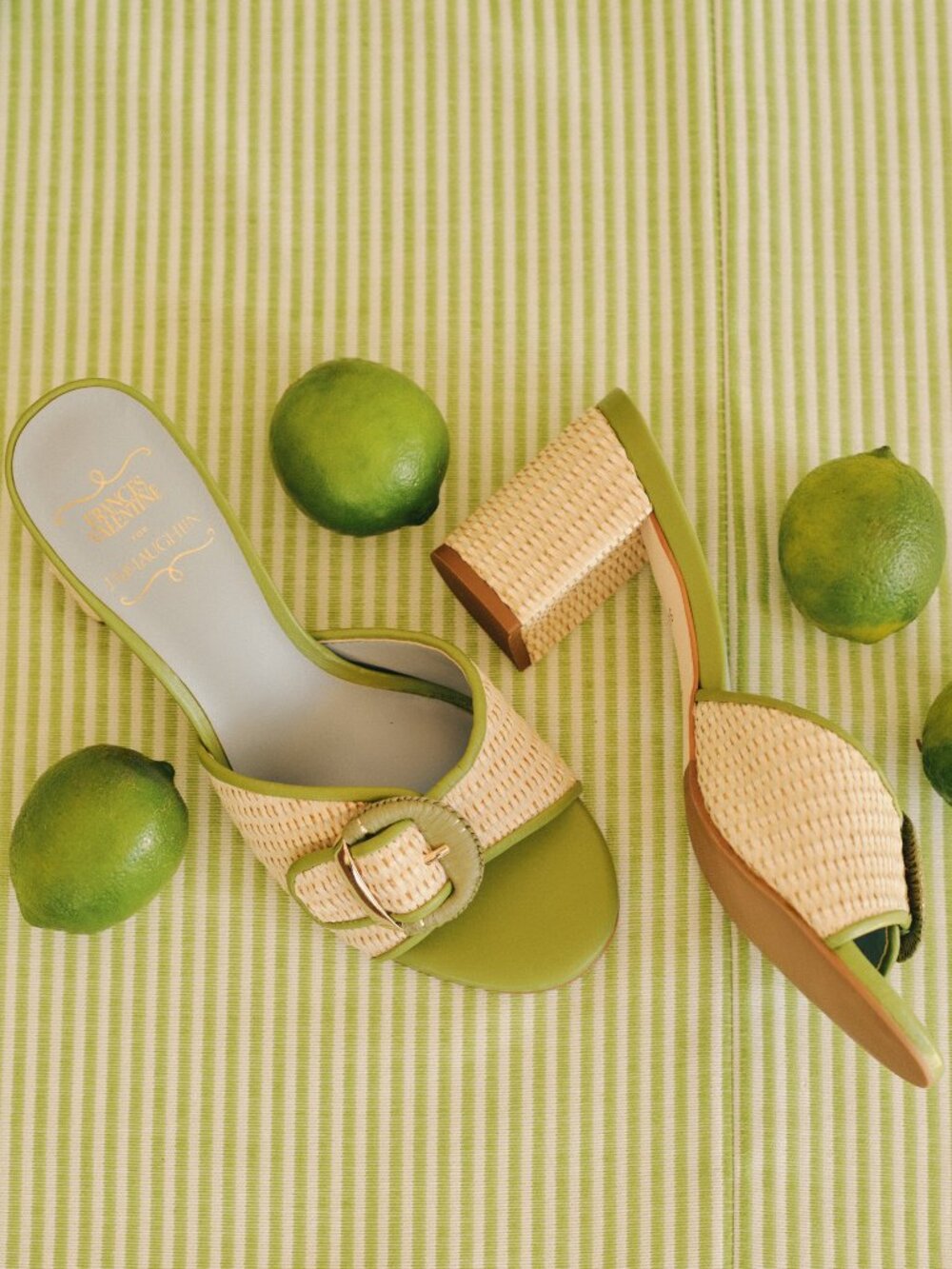 J McLaughlin Taylor Heels - Natural/Green NEW